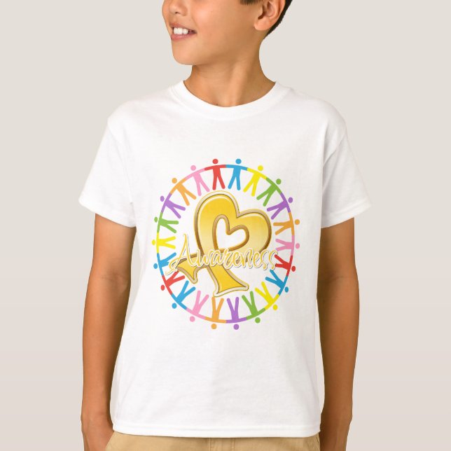 Barncancergrupp i medvetande t-shirt (Framsida)