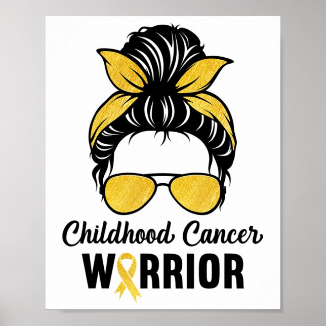 Barncancerkrigare i september bär vi guld poster (Framsidan)