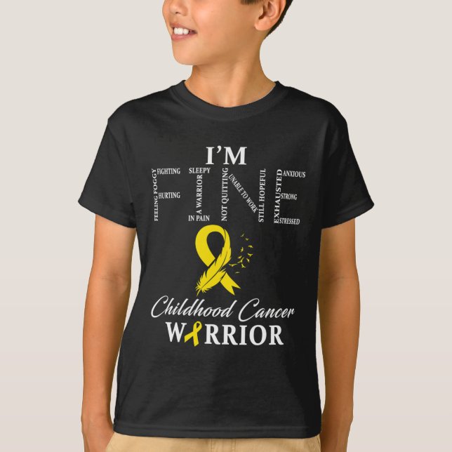 Barncancerkrigare Jag mår bra  T Shirt (Framsida)