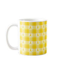 Barncancermedvetande rutig guld band