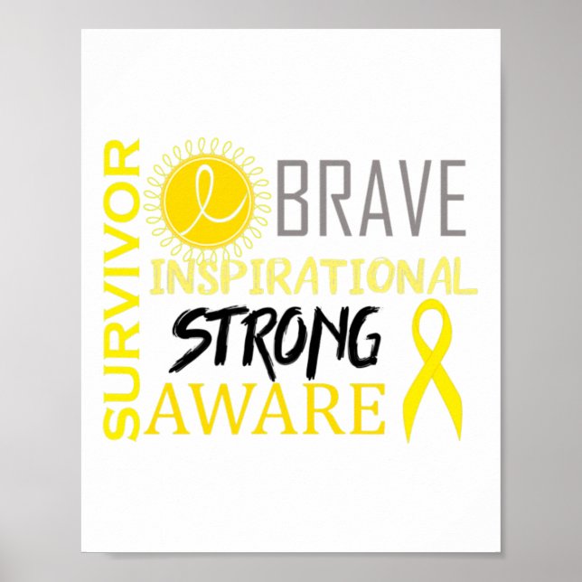 Barncancermedvetenhet Modig överlevare  Poster (Framsidan)