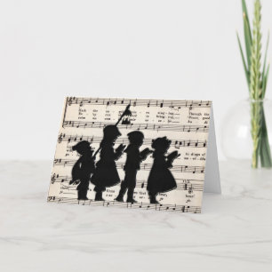 BarnCarolers med julmusik Helgkort
