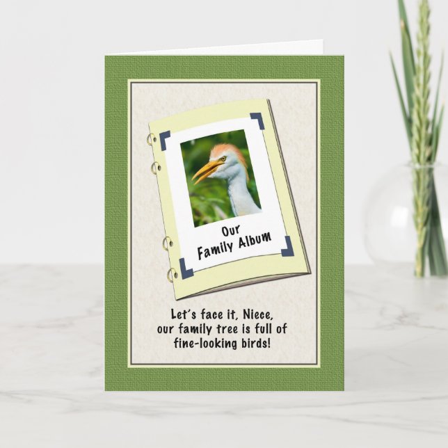 Barndagskort med boskap Egret Kort (Framsida)