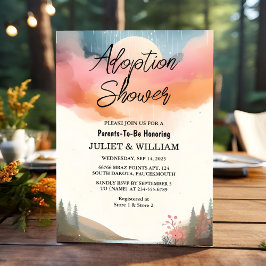 Barndoktor Boho Roligt Adoption Day Baby Shower Inbjudningar
