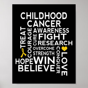 Barndom Cancer Medvetenhet Gå Band Poster
