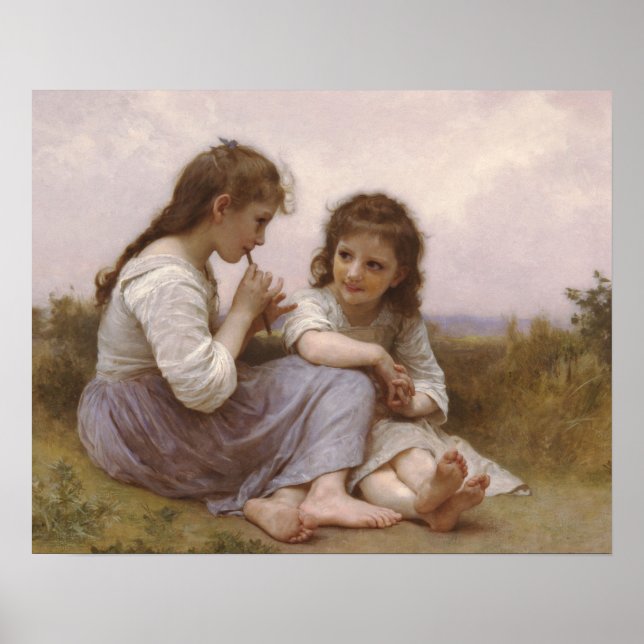 Barndom Idyll av Bouguereau Poster (Framsidan)