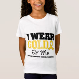 Barndomcancer ha på sig jag det guld- bandet för t shirt