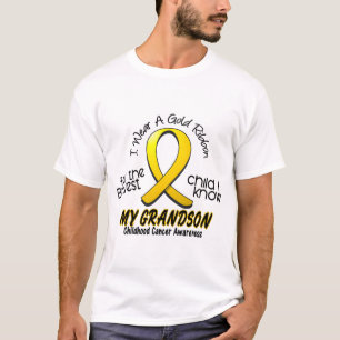 Barndomcancer ha på sig jag det guld- bandet för t-shirt