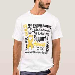 Barndomcancer ha på sig jag guld- bandTRIBUTE Tee Shirt