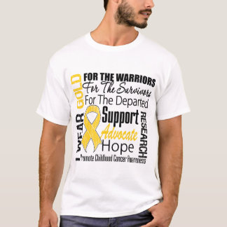 Barndomcancer ha på sig jag guld- bandTRIBUTE Tee Shirt