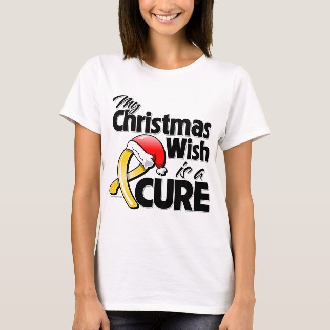 Barndomcancer min julWish är en bot Tee Shirt (Framsida)