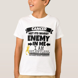 Barndomcancer mötte dess värst fiende i mig t-shirt