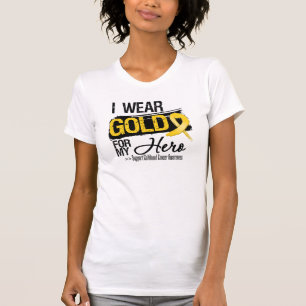 Barndomcancerband för min hjälte t-shirt