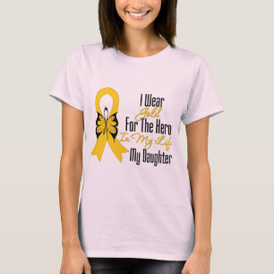 Barndomcancerband min hjälte min dotter t shirt