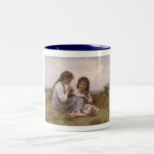 BarndomIdyll vid Bouguereau Två-Tonad Mugg