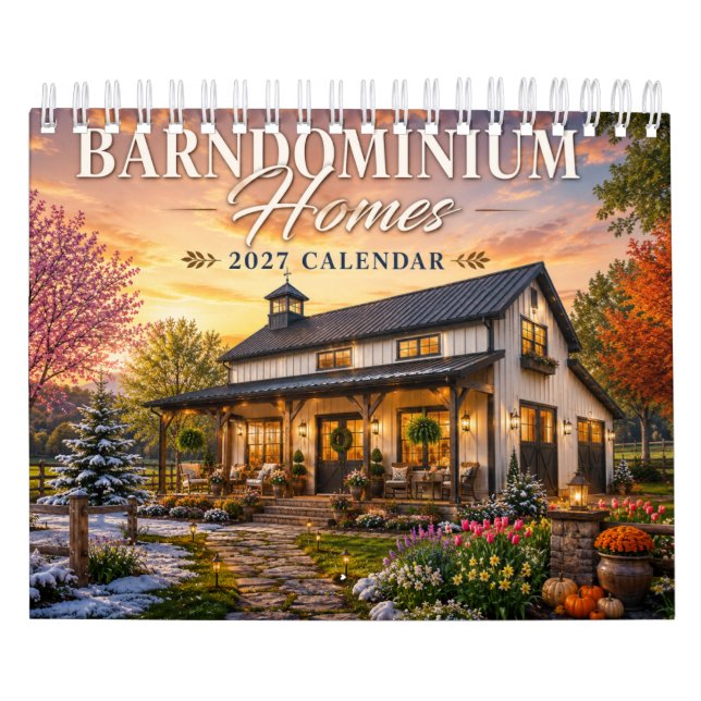 Barndominium Hus 2027 Kalender | Rustika Landsbygd (Omslag)