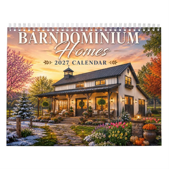 Barndominium Hus 2027 Kalender | Rustika Landsbygd (Omslag)