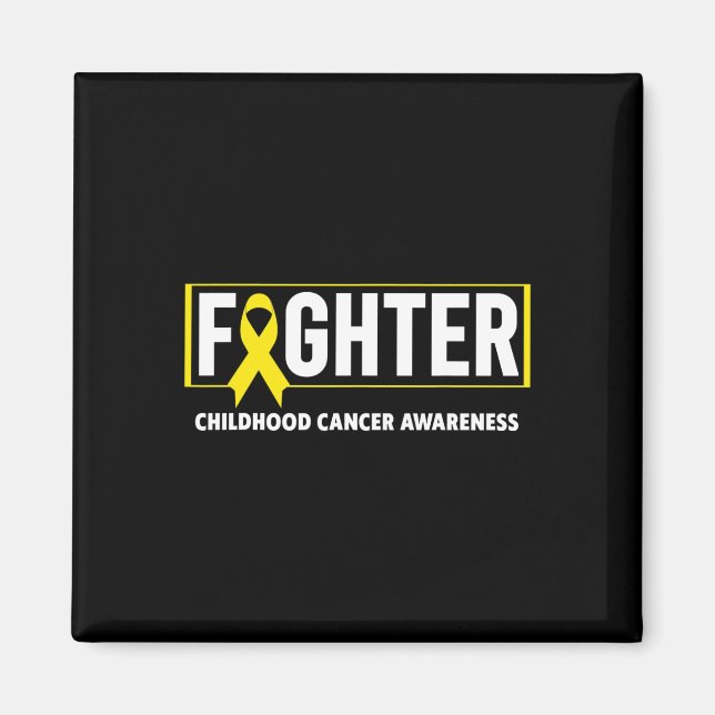 Barndomscancer - Fighter Barndomscancer Medvetenhe Magnet (Framsidan)