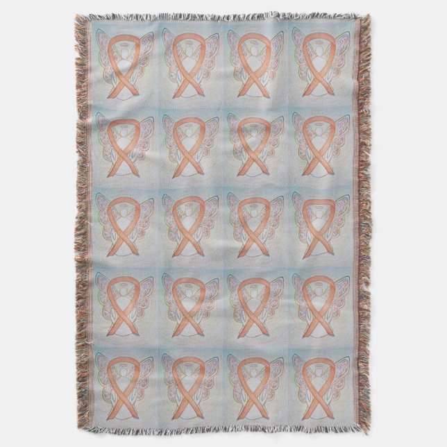 Barndomscancer Medvetandesymbol Kastar Täcken Filt (Framsidan Vertikal)