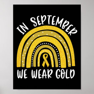 Barndomscancer Medvetenhet Regnbåge I September Vi Poster