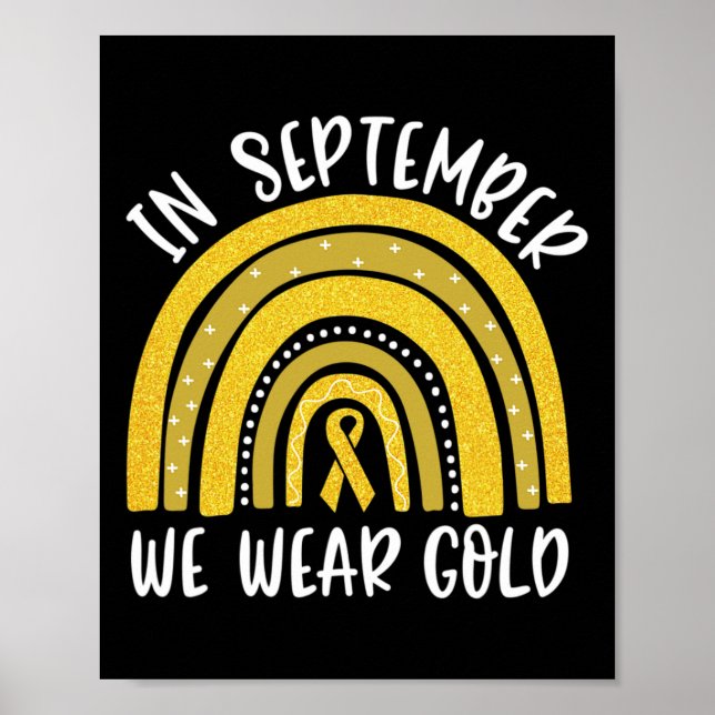 Barndomscancer Medvetenhet Regnbåge I September Vi Poster (Framsidan)