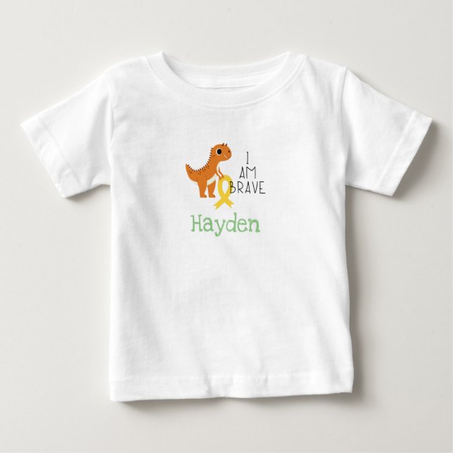 barndomscancer. modigt namn - Baby T-Shirt (Framsida)