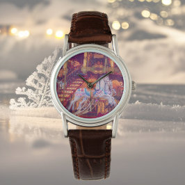 Barndomsdröm - gammal hästkarusell armbandsur