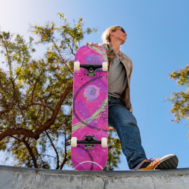 Barndomsminnen Abstrakt Konst  Mini Skateboard Bräda 18,5 Cm (Utomhus 1)