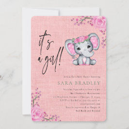 Barndusch för blommor av elefantblommor från flick inbjudningar