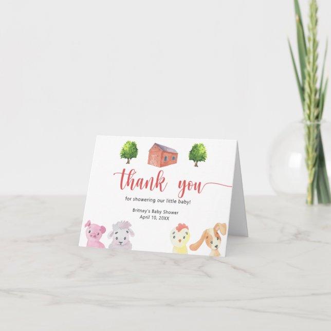 Barndusch - tack kort (Framsida)