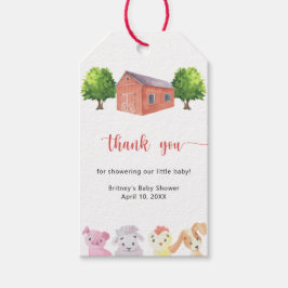 Barndusch - tack presentetikett