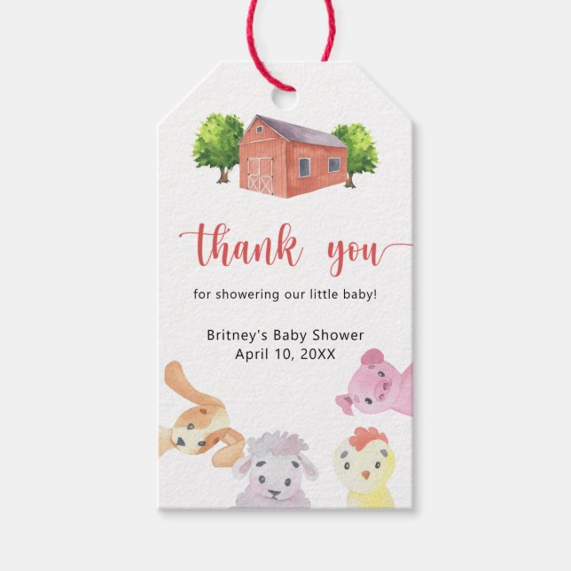 Barndusch - tack presentetikett (Framsidan)