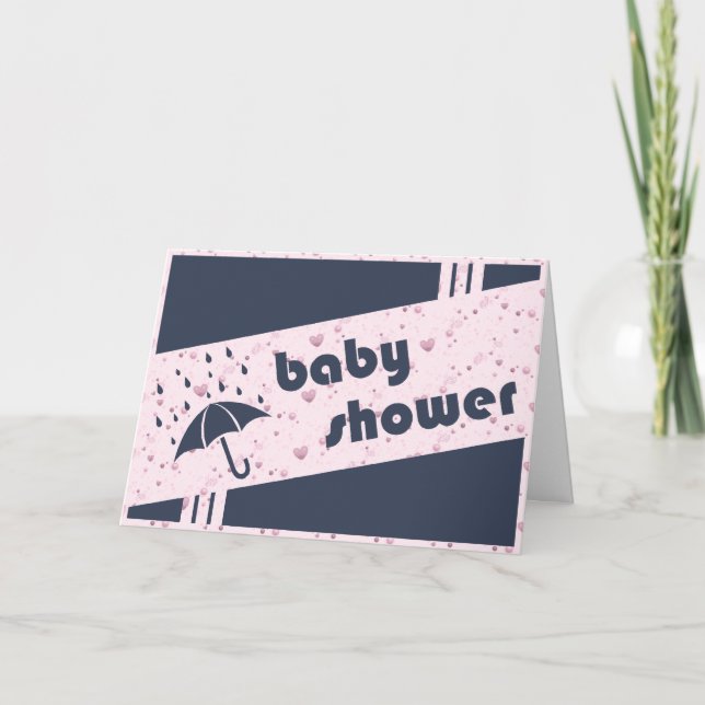 Barndusch: vintage paraply inbjudan (Framsida)