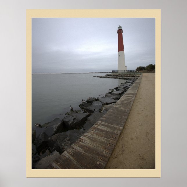 Barnegat fyr Fotoaffisch Poster (Framsidan)