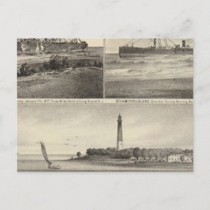 Barnegat Inlet Steamship Amerique Vykort