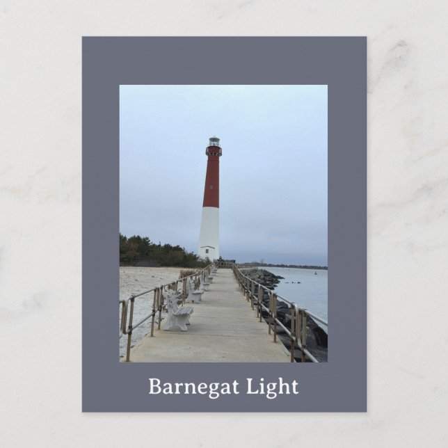 Barnegat Light fyr Foto vykort (Framsida)