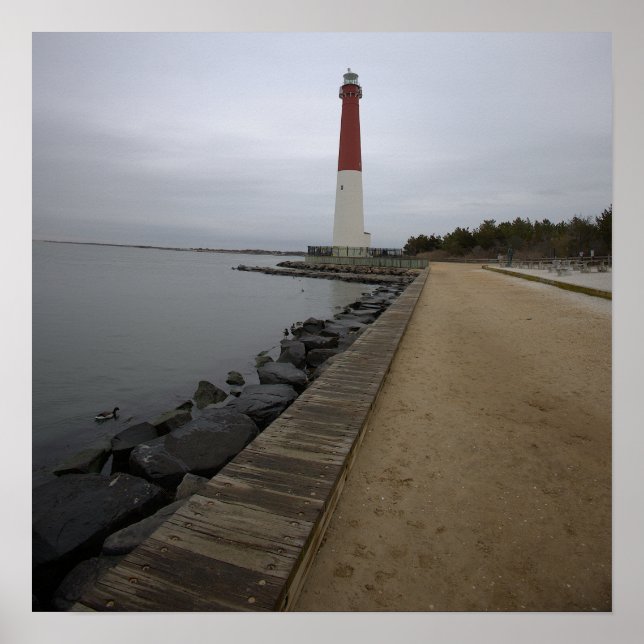 Barnegat Light Fyrtorn Fotoaffisch Poster (Framsidan)