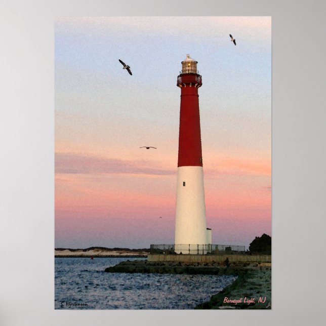 Barnegat Light, Long Beach Island, NJ Poster (Framsidan)