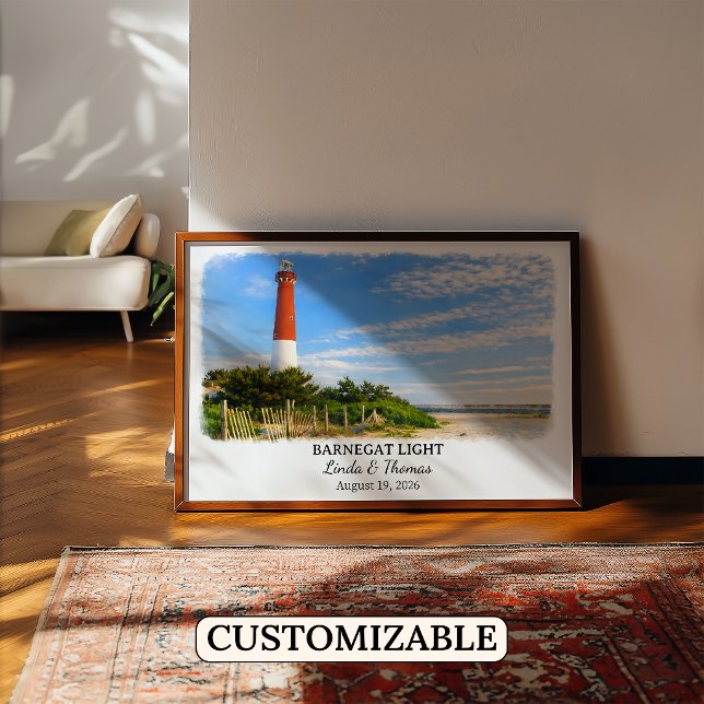 Barnegat Light New Jersey Affisch, Akvarell Poster (Skapare uppladdad)