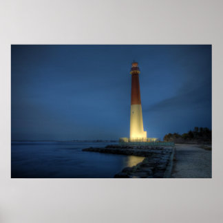 Barnegat Lighthouse i Night Poster
