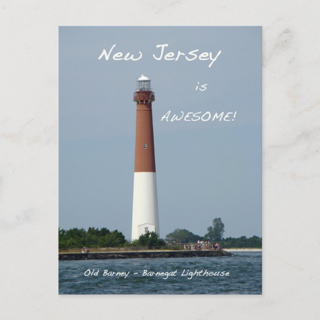 Barnegat Lighthouse Long Beach Island New jersey Vykort (Framsida)