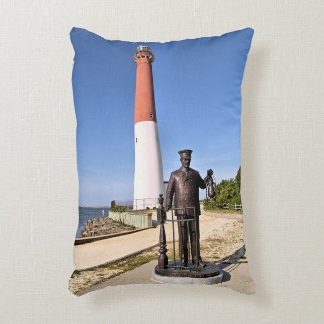 Barnegat Lighthouse, New jersey accent Pillow Prydnadskudde (Framsidan(Vertikal))