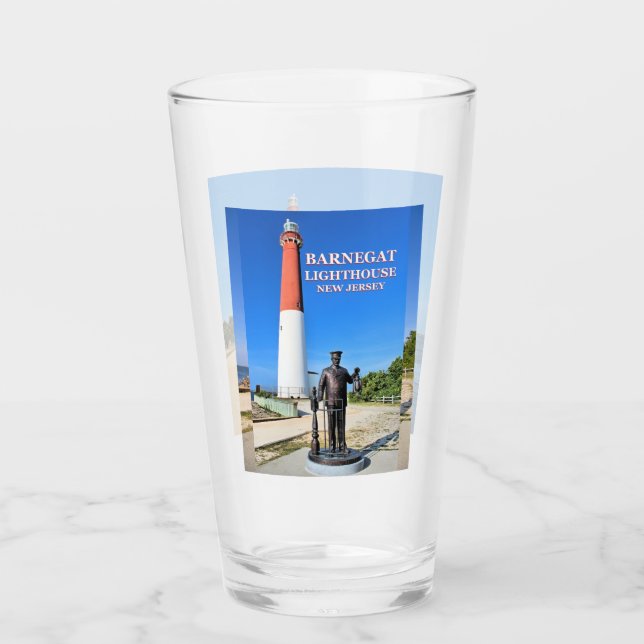 Barnegat Lighthouse, New jersey Pint Glass Glaskopp (Framsida)