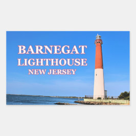 Barnegat Lighthouse, New jersey Stickers Rektangulärt Klistermärke