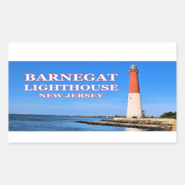 Barnegat Lighthouse, New jersey Stickers Rektangulärt Klistermärke