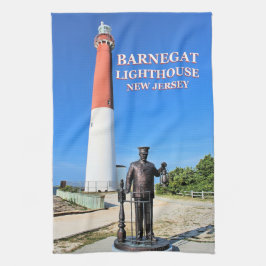 Barnegat Lighthouse, New jersey Tea Towel Kökshandduk