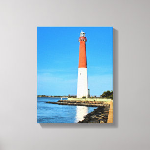 Barnegat Lighthouse, New jersey Wrapped Canvas