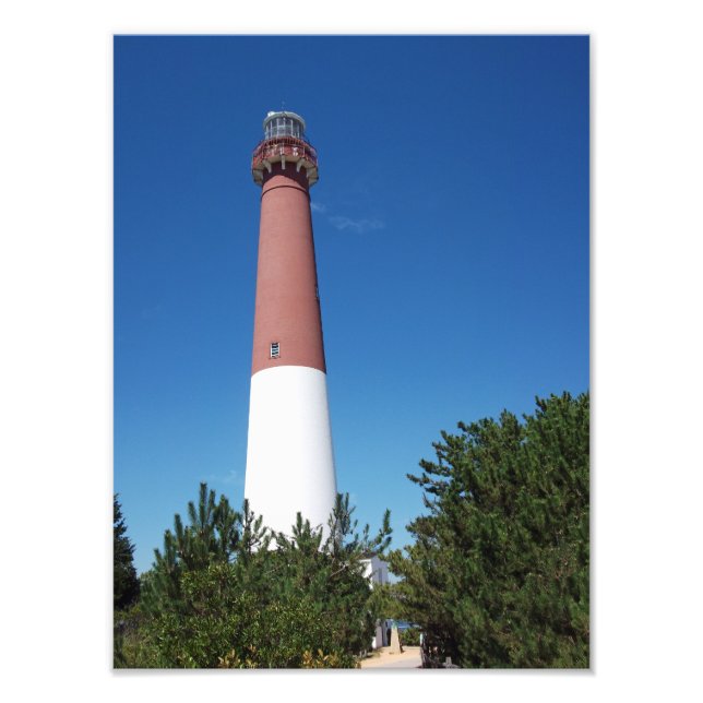 Barnegat Lighthouse Old Barney Fototryck (Framsidan)