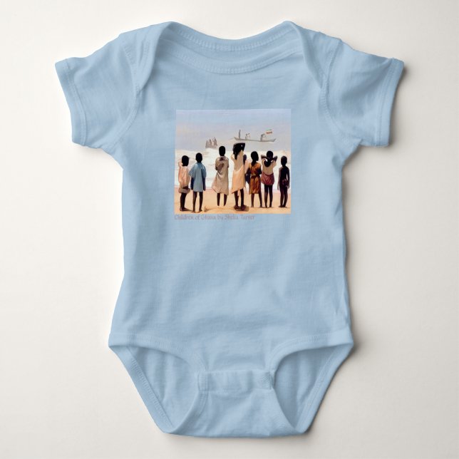 Barnen Ghana - Artist - Shelia Turner Baby Bo T Shirt (Framsida)
