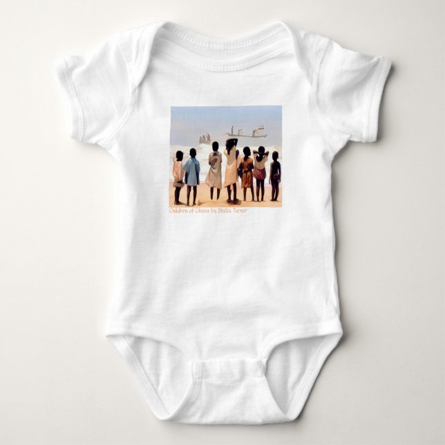 Barnen Ghana - Artist - Shelia Turner Baby Bo T Shirt (Framsida)